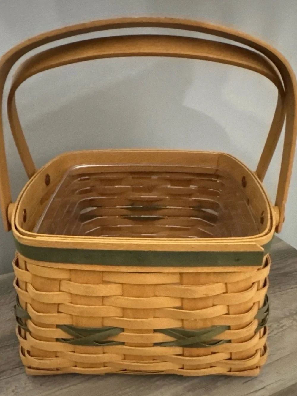 Longaberger 2000 Christmas Deck the Halls Small Storage Basket w/ Liner